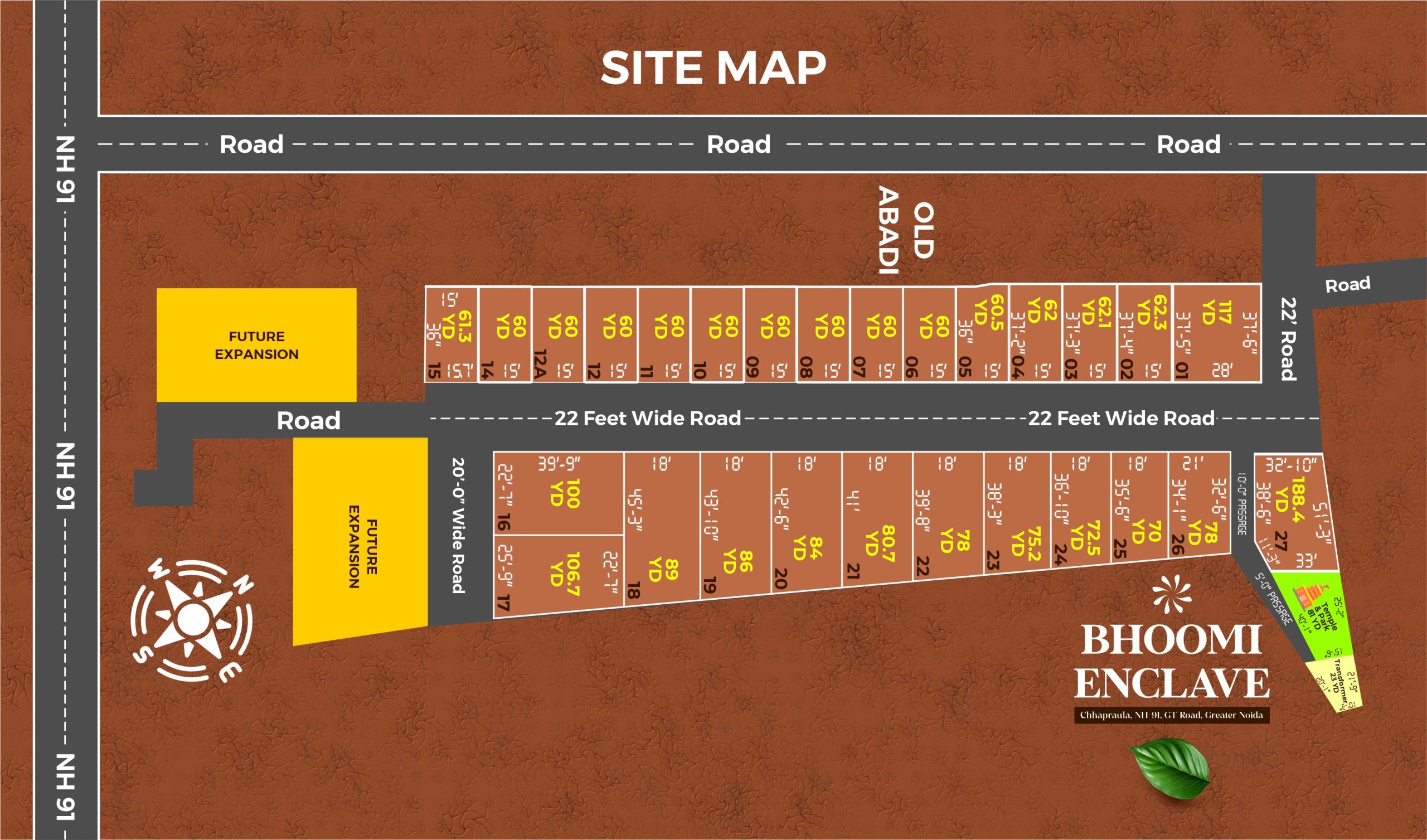 Bhoomi Enclave Site Map Horizontal